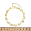 Brass Micro Pave Clear Cubic Zirconia Link Chain Bracelets for Women BJEW-A090-10D-G-5