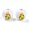 Easter Theme Printed Wood Beads WOOD-T032-22O-3