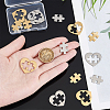 8 Sets 2 Colors Ion Plating(IP) 304 Stainless Steel Split Pendants STAS-UN0055-50-5