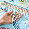 12 Strands 12 Colors Handmade Polymer Clay Beads Strands CLAY-CW0001-06-12