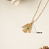 304 Stainless Steel & Synthetic Turquoise Pendant Necklaces for Women WGA2F7A-04-1