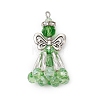 Handmade Glass Seed Beaded Angel Pendants PALLOY-MZ00497-2