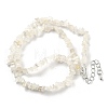 Natural Moonstone Chip Beaded Necklaces for Men Women NJEW-G159-01J-4