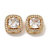 Brass Micro Pave Cubic Zirconia Beads KK-U037-01G-01-2