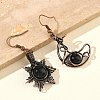Natural Obsidian Dangle Earrings G-H359-07R-08-2