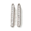 Brass Micro Pave Clear Cubic Zirconia Twister Clasps KK-K422-16P-1