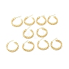 Brass Curb Chains Shape Stud Earrings EJEW-G312-09G-3