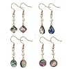 Natural Paua Shell Dangle Earrings EJEW-JE06962-2