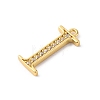 Rack Plating Brass Micro Pave Cubic Zirconia Pendant KK-H449-76G-03-2