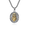 304 Stainless Steel Sacred Heart of Jesus Pendant Box Chain Necklaces for Men FS-WG81DA6-02-1
