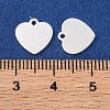 925 Sterling Silver Blank Heart Charms STER-F057-03S-01-3