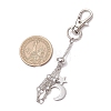 Moon Alloy Swivel Lobster Claw Clasps & Brass Cable Chains AJEW-JB01337-01-3