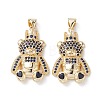 Brass Micro Pave Cubic Zirconia Pendants KK-M240-17A-1