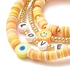 Handmade Polymer Clay Heishi Beads Stretch Bracelets Set BJEW-JB07406-01-8