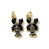Brass Micro Pave Cubic Zirconia Pendants KK-F911-19G-01-1