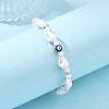Natural Sea Shell Shell & Trochid & Alloy Enamel Beaded Bracelets for Women BJEW-JB14067-2