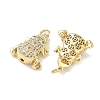 Brass Micro Pave Clear Cubic Zirconia Pendant KK-H280-04G-2