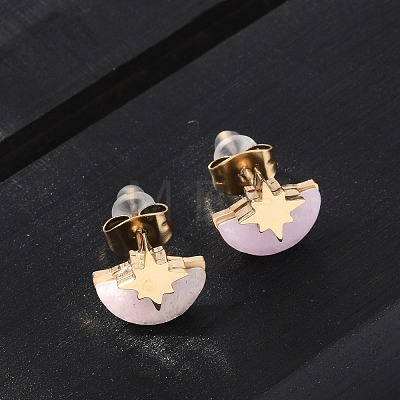 304 Stainless Steel Stud Earrings EJEW-Z089-37C-G-1