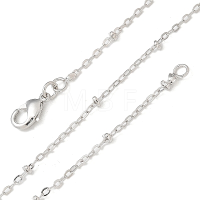 2mm Rack Plating Brass Satellite Chain Necklaces for Women Men MAK-L044-11P-1