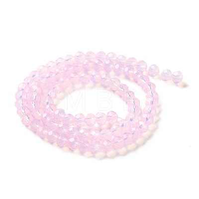 Baking Painted Transparent Glass Beads Strands DGLA-A034-J6MM-D09-1