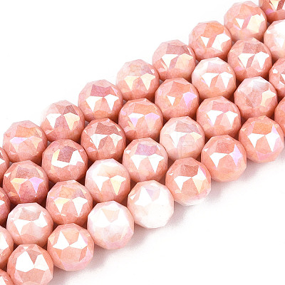 Anti-Tarnish Electroplate Glass Beads Strands X-GLAA-N010-10mm-05-1