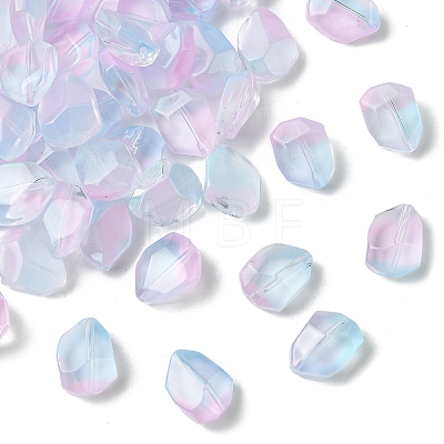 50Pcs Transparent Spray Paint Glass Beads GLAA-YW0004-50A-1