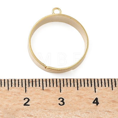 Adjustable Brass Finger Rings Setting for Hanging Pendant KK-K414-07G-1