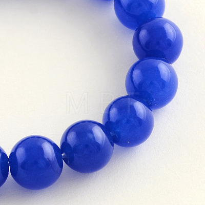 Dyed Natural Jade Round Bead Strands G-Q937-6mm-05-1