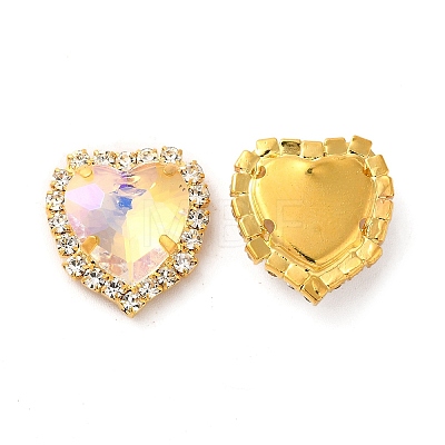 Moonlight Effect Heart Sew on Rhinestone RGLA-F079-01B-05-1