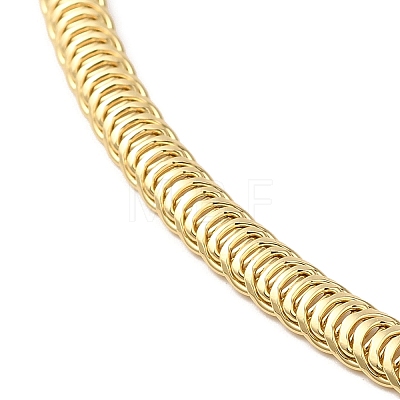 Rack Plating Brass Flat Rope Chain Necklaces NJEW-A009-02G-1