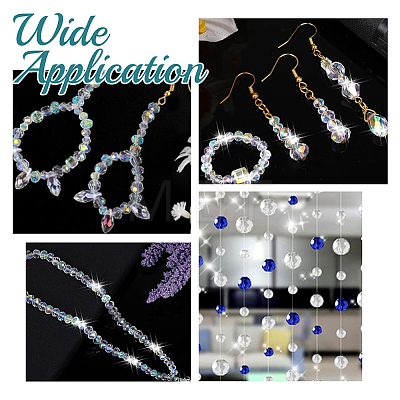 150Pcs Transparent Glass Beads GLAA-HY0001-33-1