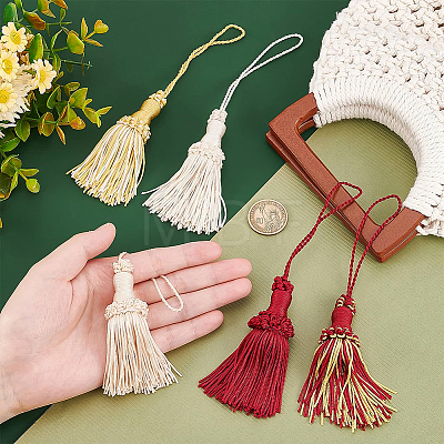 5Pcs 5 Colors Polyester Tassel Pendant Decorations DIY-BC0005-62-1