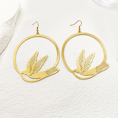 201 Stainless Steel Dangle Earrings FS-WG439CD-02-1