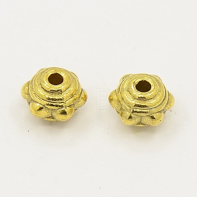Mixed Tibetan Style Alloy Flower Spacer Beads TIBEB-X0008-RS-1