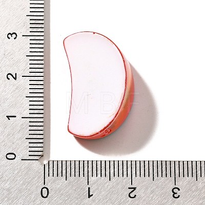 Electroplate UV Plating Opaque Fruit Resin Cabochons CRES-U004-03G-1