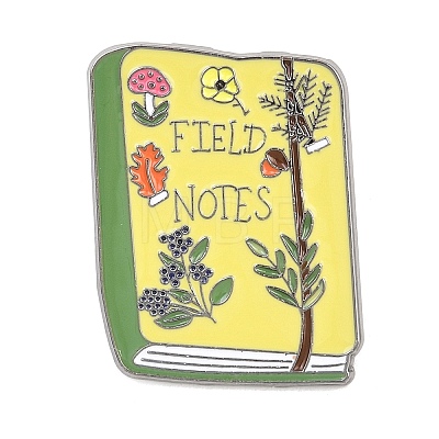Field Note Book Enamel Pin JEWB-K036-01B-1