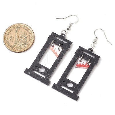 Hallowmas Printed Acrylic Dangle Earrings EJEW-JE06124-06-1