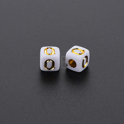 Opaque White Acrylic Beads MACR-Q242-010Q-1