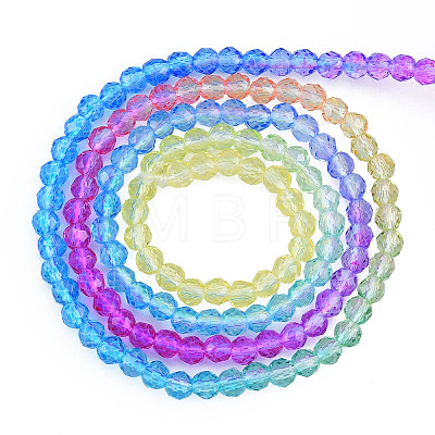 Transparent Glass Beads Strands GLAA-N041-010-15-1