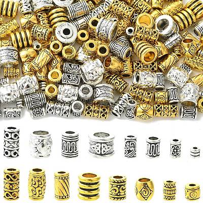160Pcs 16 Styles Tibetan Style Zinc Alloy Beads TIBEB-YW00010-41-1