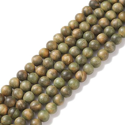 Natural Sandalwood Beads Strands WOOD-F008-02-C-1