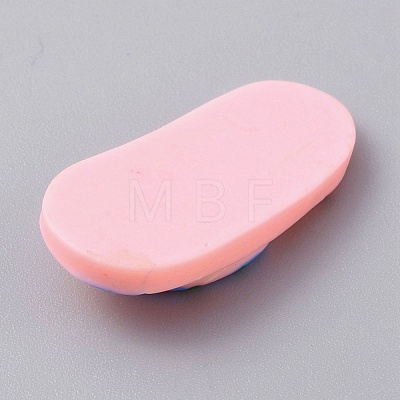 Opaque Resin Cabochons RESI-WH0077-30B-1