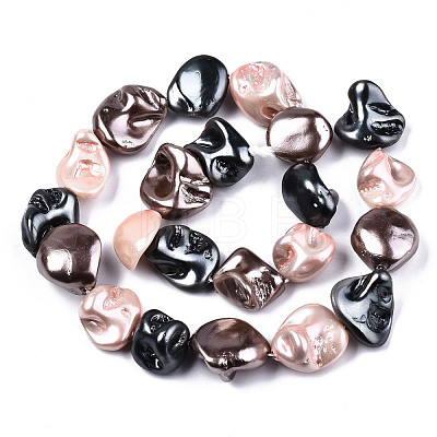 Electroplated Natural Freshwater Shell Beads Strands SHEL-R113-01A-1