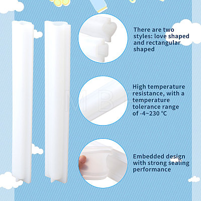 Globleland 2 Sets 2 Style Silicone Pillar Soap Molds DIY-GL0004-23-1