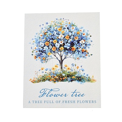 10Pcs 10 Styles Flower Tree Waterproof PET Stickers DIY-G121-03D-1