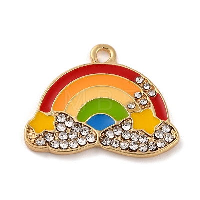 Alloy Enamel Pendants ENAM-M009-01A-G-1