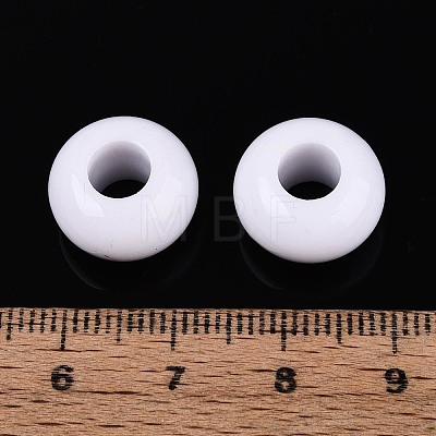 Opaque Acrylic European Large Hole Beads SACR-N019-03K-1