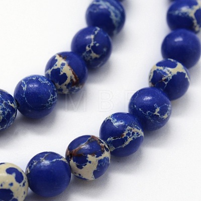 Synthetic Imperial Jasper Beads Strands G-I199-35-6mm-H-1