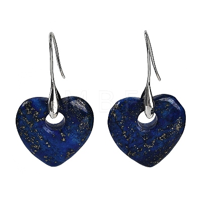 Natural Lapis Lazuli Dangle Earrings EJEW-C119-03P-05-1