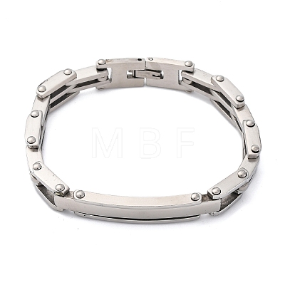 304 Stainless Steel Link Chain Bracelets for Women Men BJEW-R018-10P-1